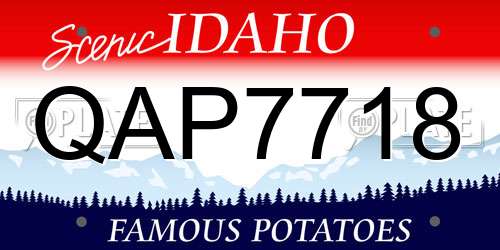 QAP7718 Idaho License Plate