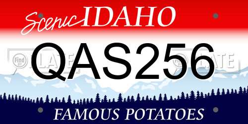 QAS256 Idaho License Plate