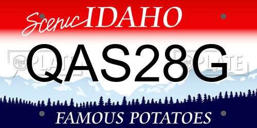 QAS28G Idaho License Plate