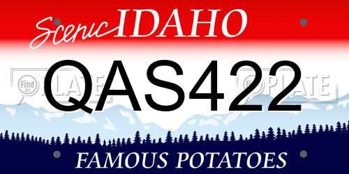 QAS422 Idaho License Plate