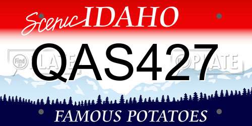 QAS427 Idaho License Plate