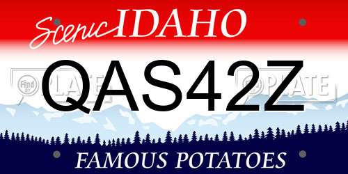 QAS42Z Idaho License Plate