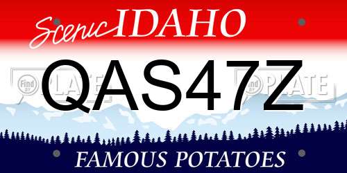 QAS47Z Idaho License Plate