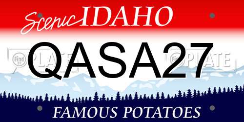 QASA27 Idaho License Plate