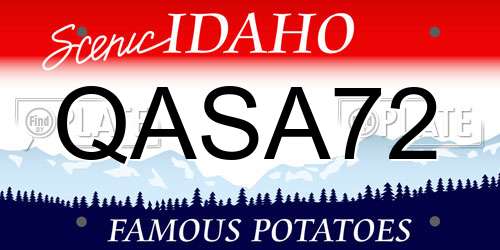 QASA72 Idaho License Plate