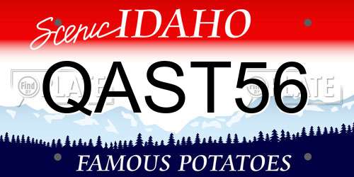 QAST56 Idaho License Plate