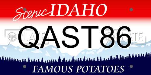 QAST86 Idaho License Plate
