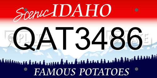 QAT3486 Idaho License Plate