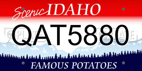 QAT5880 Idaho License Plate