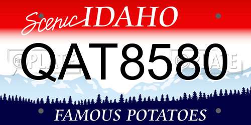 QAT8580 Idaho License Plate