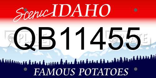 QB11455 Idaho License Plate