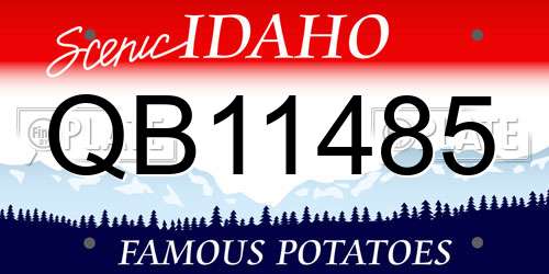 QB11485 Idaho License Plate