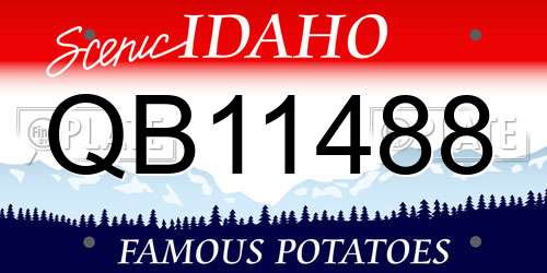 QB11488 Idaho License Plate