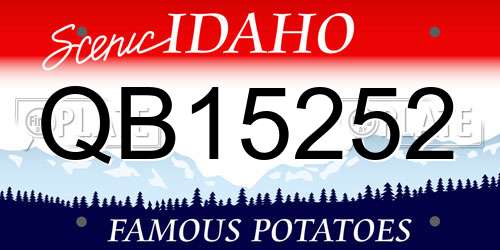 QB15252 Idaho License Plate