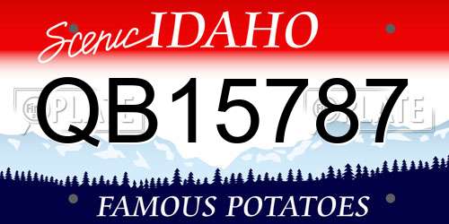 QB15787 Idaho License Plate