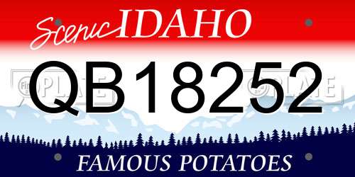QB18252 Idaho License Plate