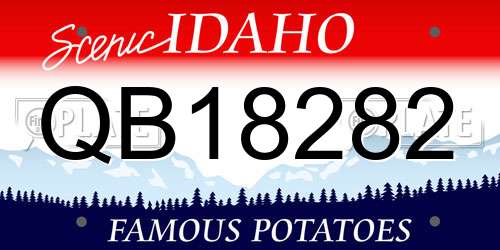 QB18282 Idaho License Plate