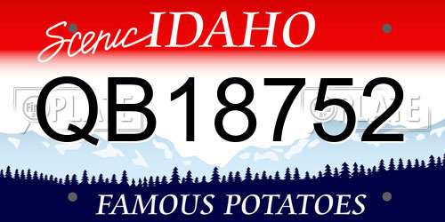 QB18752 Idaho License Plate