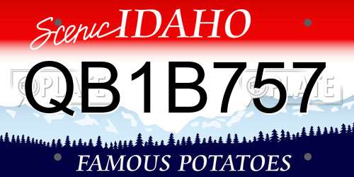 QB1B757 Idaho License Plate