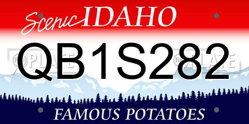QB1S282 Idaho License Plate
