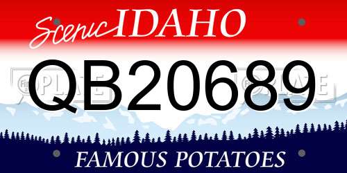 QB20689 Idaho License Plate