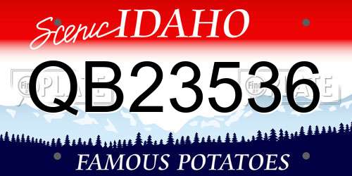 QB23536 Idaho License Plate