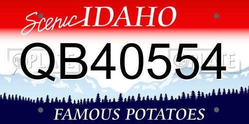 QB40554 Idaho License Plate