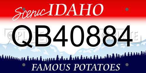 QB40884 Idaho License Plate