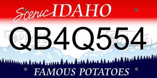 QB4Q554 Idaho License Plate