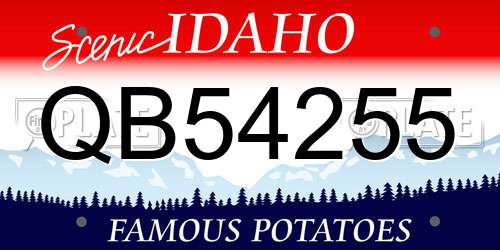 QB54255 Idaho License Plate