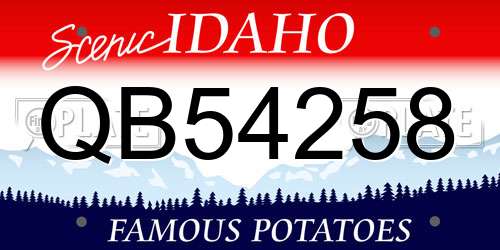 QB54258 Idaho License Plate