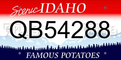QB54288 Idaho License Plate