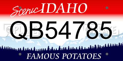 QB54785 Idaho License Plate