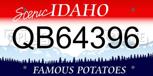 QB64396 Idaho License Plate