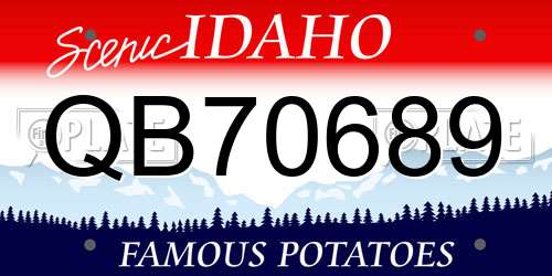 QB70689 Idaho License Plate