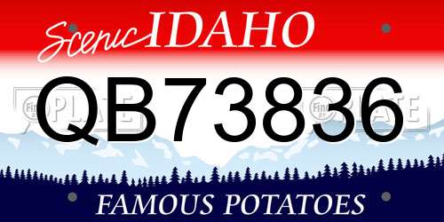 QB73836 Idaho License Plate