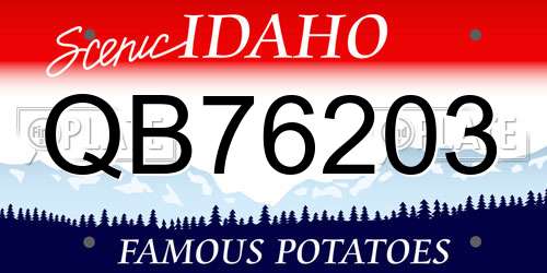 QB76203 Idaho License Plate
