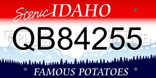 QB84255 Idaho License Plate