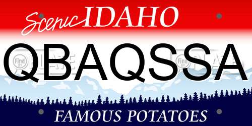 QBAQSSA Idaho License Plate