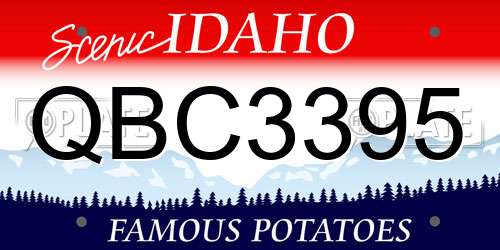 QBC3395 Idaho License Plate