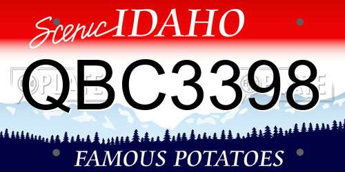 QBC3398 Idaho License Plate
