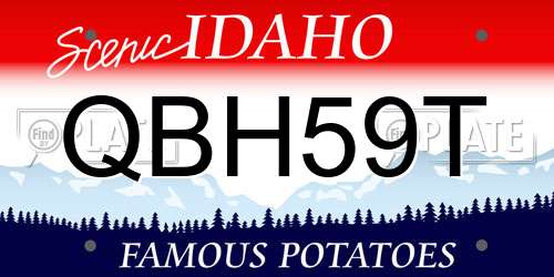 QBH59T Idaho License Plate