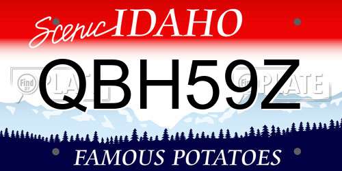 QBH59Z Idaho License Plate
