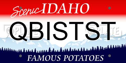 QBISTST Idaho License Plate