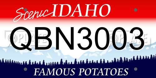 QBN3003 Idaho License Plate
