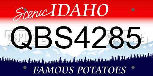 QBS4285 Idaho License Plate