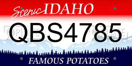 QBS4785 Idaho License Plate