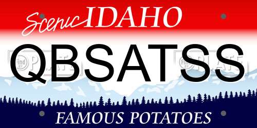 QBSATSS Idaho License Plate