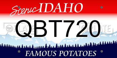 QBT720 Idaho License Plate