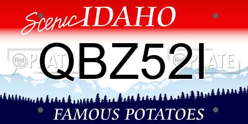 QBZ52I Idaho License Plate
